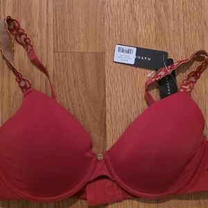 NATORI Pure Luxe Custom Coverage Contour Underwire Bra 36B Nwt Red Valentine